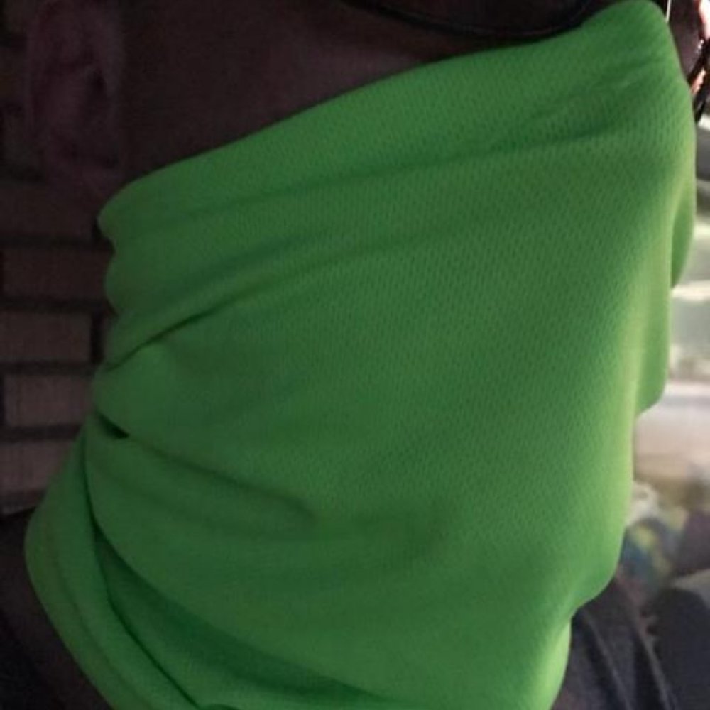 Lime Hiv-Vis Neck Gaiter Durag great for running riding motorcycles night work - Picture 3 of 6